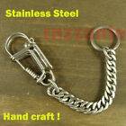 Porte-portefeuille porte-clés portefeuille en acier inoxydable fait main clip crochet ceinture H074