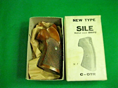 Sile Walnut Wood Pistol Grip C Frame Officer Model, Trooper, Official Police - Image 1 of 4
