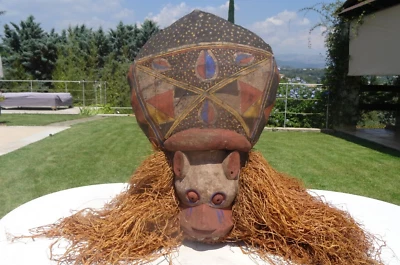 Nkanu Mask 85 cm Congo DRC African Art - Image 1 of 4