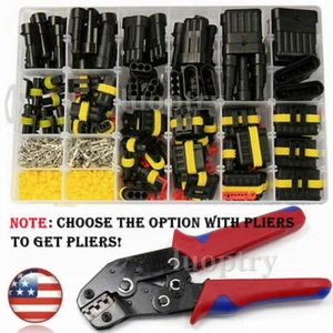 708Pcs 1-6 Pin Car Automotive Waterproof Electrical Wire Connectors Plug Kit Set - Picture 1 of 15