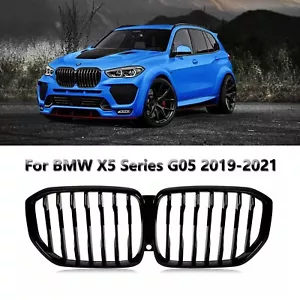 Gloss Black M-Performance Front Bumper Kidney Grille For BMW X5 G05 2019-2021 - Picture 1 of 10