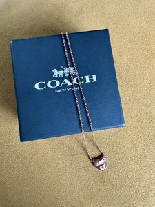 Coach Roségold Herz Kette Halskette NEU IM KARTON - Bild 1 von 7