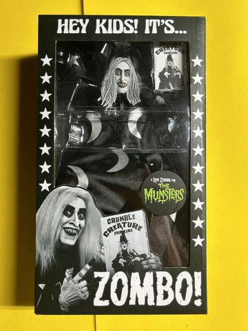 Neca Rob Zombie’s The Munsters Zombo 8 Inch Clothed Figure BRAND NEW DAMAGED BOX Cover