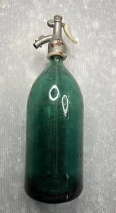 vintage Romanian Green Glass Seltzer Bottle APA GAZOASA - Picture 1 of 18