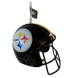 Adorno de casco de metal negro de los Pittsburgh Steelers 3 pulgadas - Imagen 1 de 7