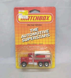 Matchbox MB56 PETERBILT TANKER in RARER RED/CHROME " GETTY " on Long Grid Card  - Picture 1 of 5