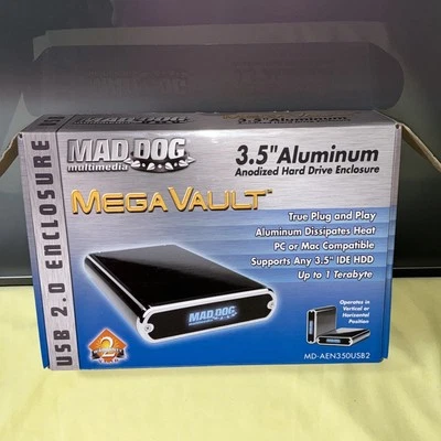 New Open Box 3.5 Aluminum Mad Dog Mega Vault Hard Drive - Image 1 of 4