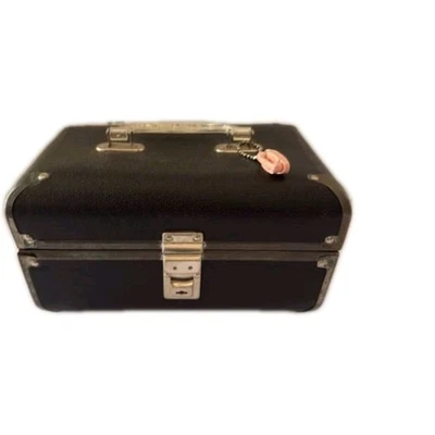 Vintage 1960s Choo-Choo Train Case Bag – Black Vinyl, With Original Pink Charm - Image 1 of 3