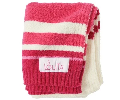 Manta Enesco Lolita My "Whine" Manta Rosa Rayas Peluche 36"x50" Foto 1 de 4