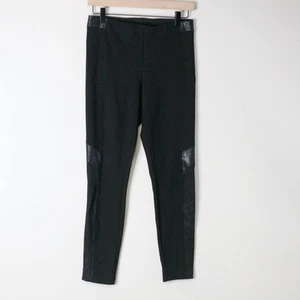 Hale Bob Black Stretch Ultra Suede Leggings Medium - Picture 1 of 9