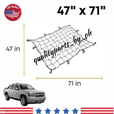 Red de carga de caja de camión 47"x71" de alta resistencia para Chevrolet Avalanche 2007-2013 Foto 1 de 4