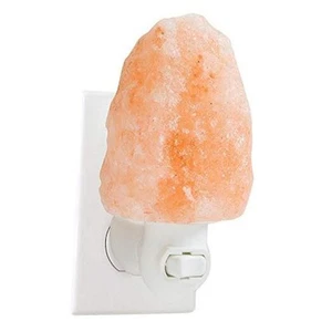 "Luz nocturna 100 % natural del Himalaya, piedra de sal corte natural 2"" redonda x 3,9"" H" - Imagen 1 de 8