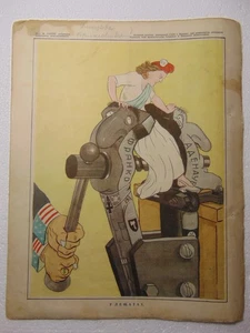 Soviet magazine Anti Cold War NATO USA Spain France Franko Adenauer poster art - Picture 1 of 3