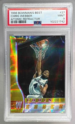 102221742 Chris Webber 1996 Bowman's Best #27 refractor atómico PSA 9 Foto 1 de 3