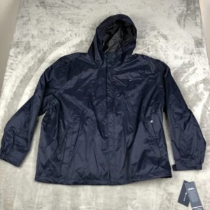 Tommy Hilfiger Mens Jacket Blue Hooded Lightweight Water Resistant Size 4XL NWT - Picture 1 of 10