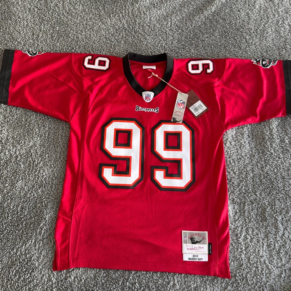 Camiseta deportiva Mitchell & Ness 2002 Warren Sapp NFL Tampa Bay Buccanners Legacy talla 44L Foto 1 de 4