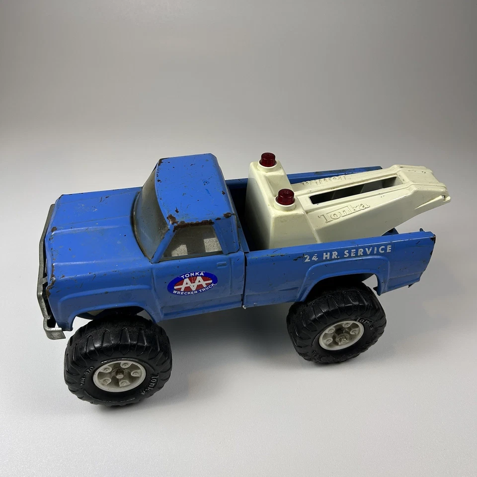 Camión de remolque vintage Tonka azul #11062 MR-970 acero prensado hecho en EE. UU. LEER Foto 1 de 4