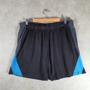 Vintage Russell Athletic Sweat Shorts L Large Black Men’s Logo Sports Pockets - Picture 1 of 8