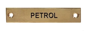 Deck or Boat Safety label, canal, river boat, brass 'PETROL' EBL021 - Picture 1 of 1