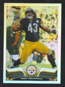 TROY POLAMALU Steelers 2013 Topps Chrome REFRACTOR #123 SP Parallel SWEET CARD - Picture 1 of 2