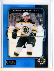 2017-18 O-Pee-Chee Platinum Brad Marchand R-2 Retro Blue Rainbow /149 Bruins