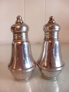 Vtg Duchin Creation Sterling Silver Weighted Salt & Pepper Shakers Glass Inserts - Picture 1 of 10