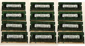 Samsung Laptop Memory 6x 512MB (3GB) SODIMM PC2-5300S-555-12 555Mhz DDR2 SDRAM - Picture 1 of 1