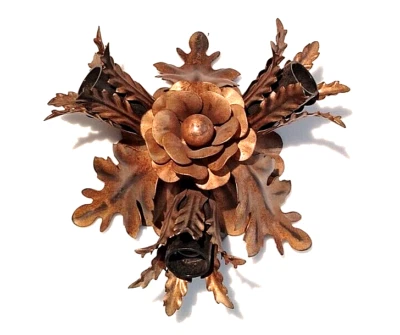 Plafonnier / Applique, BANQUES DE FIENCE, OR ANCIEN, 1970, Hollywood Regency,... - Photo 1/4