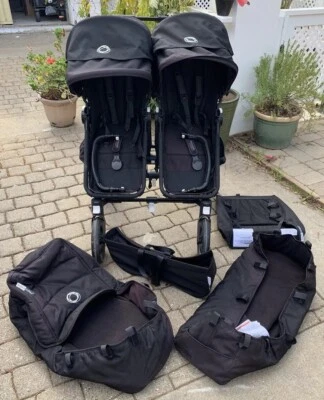 Bugaboo Donkey 3 Twin bassinet and seat stroller With Accessories Black - Image 1 of 4