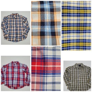 Bundle of 3 Boys Long Sleeve Button Shirts Carters Nautica & JK Boys Sz 7 - Picture 1 of 13