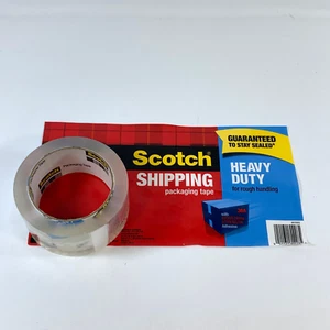 Scotch 3M HEAVY DUTY Packaging Tape Clear Shipping Packing 1 Roll 54.6 Yards USA - Picture 1 of 14