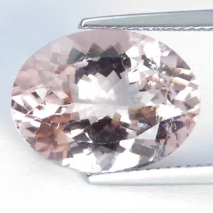 8,09 kt brasilianischer natürlicher Pfirsich rosa Farbe Morganit 16 x 12,2 mm ovale Form - Bild 1 von 6