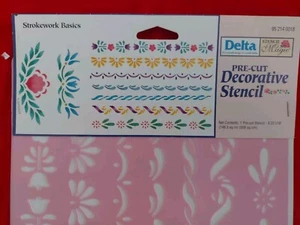 STROKEWORK BASICS BORDER DELTA STENCIL MAGIC MYLAR PAINT NEW 95 214 0018 - Picture 1 of 11