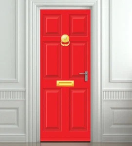 Dementia Friendly Door Wrap - Custom color and size, self-adhesive, single piece - Picture 1 of 18