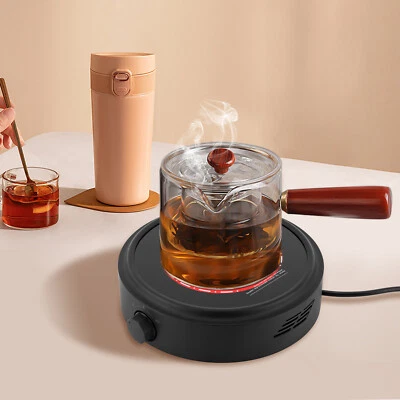 Mini fogão elétrico portátil 700W placa quente ajustável para ferver chá café - Imagem 1 de 4