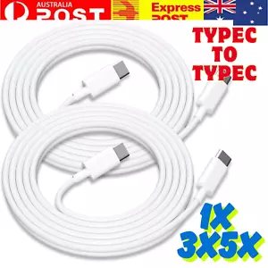 USB-C to USB-C Fast Charging Cable Data Cord for iPhone 15 Samsung Devices - Picture 1 of 9