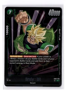 DBZ - Broly : BR Blazing Aura FB02-096 R FOIL - NM - FRESH CARD - Picture 1 of 2