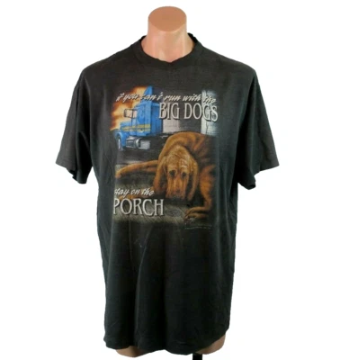 Camiseta De Colección 1992 90s 3D Emblema Camioneros Solo Permanezcan en el Porche Puntada Única XL Foto 1 de 4