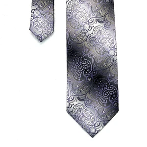 Mario Ferrari Purple Black Paisley Men’s Necktie 3”x 59” 100% Silk Handmade  - Picture 1 of 11