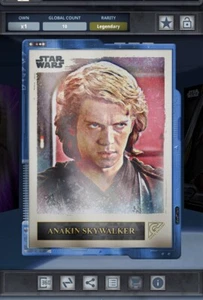 Topps Star Wars Gallery 2021 Anakin Skywalker Gilded Tungsten Legendary 10cc - Picture 1 of 2