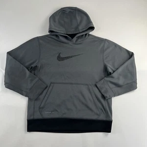 Nike Jacket Large Gray Youth Therma-Fit Pullover Hoodie Training Used #33 - Picture 1 of 10