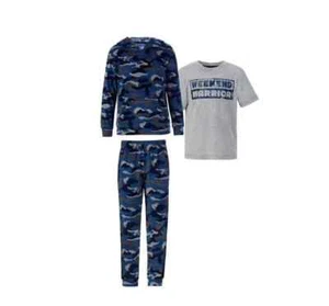 Saint Eve Youth 3-piece Pajama Set Pant Tee & Hoodie  Blue Boy's Sz  S 7/8 NWT - Picture 1 of 4