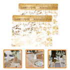 2 Pcs Goldener Tischläufer Hochzeitsdekorationen Für Die Zeremonie Schmücken