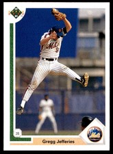 1991 Upper Deck 156 Gregg Jefferies   New York Mets  Baseball Card