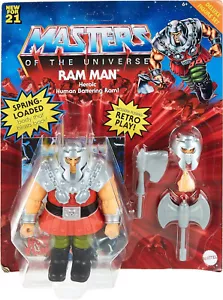 He-Man Masters of the Universe Origins RAM MAN SPRING LOADED Deluxe Figure - Foto 1 di 9
