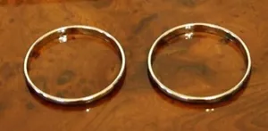 HEIZUNGSRINGE LÜFTUNGSRINGE FÜR W124 W210 CHROM EDELSTAHL - Picture 1 of 2