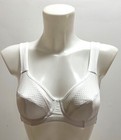 Ex M&S  White  Sports Bra High Impact Underwired Non-Padded Size 32B-42H