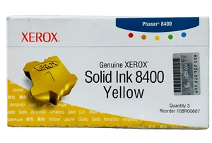 Nuevos cartuchos de tinta sólida amarilla genuinos Xerox 8400 en caja - Imagen 1 de 2