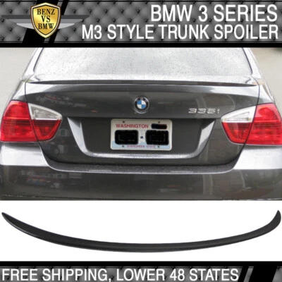 Fits 06-11 BMW E90 3 Series M3 Style Rear Trunk Spoiler Carbon Fiber - CF - Image 1 of 4