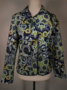 Beautiful Women's PM Petite Medium R.Q.T Quilted Floral LS Lined Blazer Jacket - Picture 1 of 5